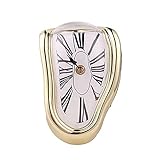 AMYZ Schmelzende Uhr,surrealistische Salvador Dali Stil Wanduhren,für Regal Schreibtisch dekoratives lustiges kreatives Geschenk