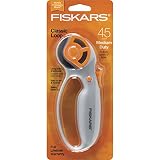 Fiskars Rollmesser Ø 45 mm, Mit Komfortgriff, Titankarbid, Orange/Weiß, 1003861