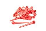 vhbw 20x Ersatz-Messer kompatibel mit Gardena EasyCut Li-18/23 R (Art.-Nr. 9823-20) Rasentrimmer - Ersatzklinge, rot,