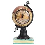 Kathlen Clock Globe Decor-Nordic Style Globe Retro Resin Clock Ornamente Arbeitszimmer Wohnzimmer Bürodek