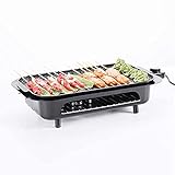 3-in-1-Mehrzweck-Heizplattengrill, elektrischer rauchfreier tragbarer Grill, Indoor-Barbecue-Grill, rauchfreier elektrischer Grill für den Innenbereich, Antihaft-BBQ-Grillnetz, Grill- und Grillp