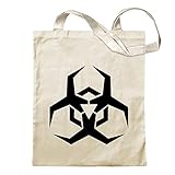 Kiwistar Biohazard Symbol Clipart Tragetasche Baumwolltasche Stoffbeutel Umhängetasche Langer Henk