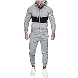 Graceyo Herren Jogginganzug Sportanzug Männer Trainingsanzug Fitnessanzug Fitness Gym Training Sporthose und Trainingsjacke Slim fit Sweatshirt Hose Sets Streetw