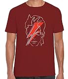 David Bowie Rebel Unisex T-Shirt, kastanienbraun, L