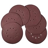 Schleifpapier 225mm Klett 30 Stück, Jatiler Schleifscheiben 225 Klett 120 Körnung Exzenterschleifer Schleifpapier Rund, Exenterschleifpapier 10 Loch Schleifgitter Schleifpads für Ex