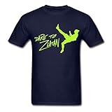 DGshirt Herren's Navy Casual Cotton Dare to Zlatan Ibrahimovic Logo Short Sleeve Graphic T-Shirt Funny Xmas T