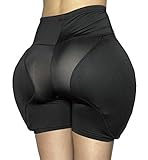 Ajusen Hoch Taille 2PS Schwamm Pads Steuerung Knicker Hintern Heber Fälschung Arsch Enhancer Bauch Steuerung Shapewear für Damen Crossdresser (Black, 3XL)