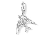 Thomas Sabo Charm-Anhänger, Sterlingsilber, Zirkonia, Vogel, Silb