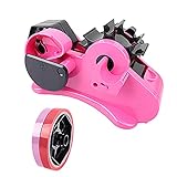 MuSheng Packband Handabroller Robuster Abroller für Paketbänder Für Klebebänder Sublimation mit mehreren Rollen geschnittener Wärmebandspender für Wärmeübertragungsband (Hot Pink)