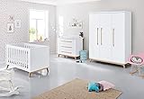 Babyzimmer komplett Set Riva breit groß von Pinolino, weiß