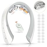 Nackenmassagegerät, TENS/EMS Double Electric Pulse Deep Tissue Nackenmassagegerät, für Nackenschmerzen, kabelloses intelligentes Nacken-Schulter-beruhigend, 4 Elektroden Massagegerät mit G