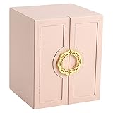 rongxin CaseGrace Multi-Layer Schublade Große Schmuck Organizer Box Leder Schmuck Aufbewahrungsgeschenk Fall Ohrringe Uhr Halskette Kabinett Box (Color : Pink)