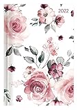 Buchkalender Style Roses 2022 - Büro-Kalender A5 - Cheftimer - 1 Tag 1 Seite - 352 Seiten - Rose - Alpha E