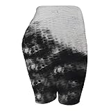 Alwayswin Damen Yoga Shorts 2PC Honeycomb Leggings Kurze Tie-Dye Fitnesshose Hohe Taille Jogginghose für Frauen Hintern Heben Radlerhose Tummy Control Sportshorts Weiblich Push Up Laufshorts Yog