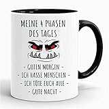 Tasse mit Spruch 'Ich hasse Menschen' Freund Kollege Bürotasse leas Druck