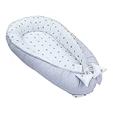 Babynest Neugeborene Nestchen Baby - Kokon Handmade zweiseitig aus Baumwolle mit Oeko-Tex Babynestchen S