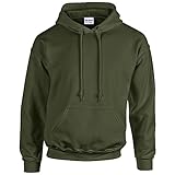 Gildan Heavy Blend Erwachsenen Kapuzen-Sweatshirt 18500 L, Military G