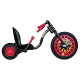 Hauck T92002 Typhoon Trike für Kinder ab 4 Jahren, Dreirad-Chopper mit unplattbarem Frontantriebsrad und verstellbarer Sitzschale, Handbremse - Schwarz/R