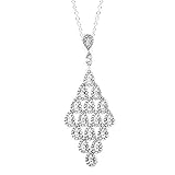 Roapk 925 Sterling Silber Cascading Glamour Anhänger Halskette Für Frauen Hochzeitsgeschenk Schmuck 80C