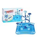Semiter Race Run Labyrinth Ballbahn, Labyrinthbälle Wasserspielbahn DIY Bausteine ​​​​Trichterrutsche Spielzeug mit 1 X Inflator für für Labyrinthballrollenspielzeug