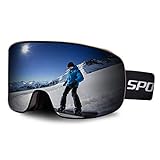 BangLong Skibrille, Snowboard Brille für Brillenträger Herren Damen Schneebrille OTG UV-Schutz Anti Fog Skibrillen für Wintersportarten, Skifahren, Skaten Upg