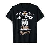 Das Leben beginnt mit 30 Geburtstag Geschenk 1991 30 Jahre T-S
