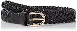 Pieces Damen PCAVERY Leather Braided Slim Belt NOOS Gürtel, Schwarz (Black Black), 95