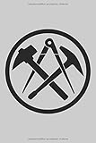 Dachdecker Symbol: Handwerker Zunftzeichen im Kreis Dachdeckerei Geschenke Notizbuch Punkteraster gepunktet (A5 Format, 15,24 x 22,86 cm, 120 Seiten)