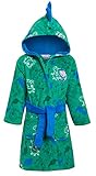 Peppa Pig George Pig Bademantel für Jungen mit Kapuze, Fleece, Dino, grün, 86-92