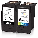 SSBY Für Canon PG-540XL Black CL-541XL TRI-Color Tintenkassette Ersatz, passt mit PIXMA MG2250 MG3250 MG3550 MX375 MX395 MX435 MX455 MX515 MX525