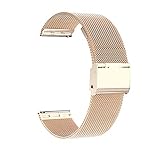 Uhrenarmbänder,16mm 18mm 20mm 22mm Edelstahl Metallgitterband,Schnellverschluss Uhrenarmband,intelligente Uhrenarmbänder für Männer Frauen (20mm, rose gold)