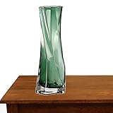 LXLAMP Vase modern, blumenvase modern Glass vase deko für glasvase glasvase Gross Für Tischdekoration im Zimmer, 24 cm hoch (Color : Dark Green)