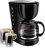 LXGANG Kaffeemaschine. Kaffeemaschine, 1,25 l Elektrische Kaffeemaschine 800W Haushalt Kaffeemaschine 12 Tasse oder Becher Tee Kaffeekanne Milch Kaffeemaschine Compatible with Geschenk, Compatible w