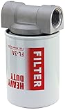 BLUREA Diesel-Filterkopf 2 x 1 IG, Ohne Dieselfilter (separat Hier bestellbar), Perfekter Kraftstofffilter für Tankanlage und Hof-Tank