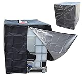 IBC Cover UV-Schutz Folie mit Lochauschnitt, Wassertank Abdeckplane IBC Behälterabdeckung 1000l IBC-Tank Behälter Container UV-Folie Schutzhülle Schutzplane Schutzhaube Cover, 120 x 100 x 116