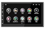 ANKEWAY 7 Zoll Autoradio 2 DIN Android [2G+16G] mit RDS+FM+GPS Navigation/HiFi+WiFi+Bluetooth-Freisprechen, 1080P HD Touchscreen Auto Digitales Multimedia System (2 DIN/12V)