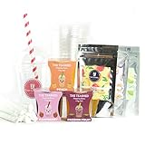 Kleines Seifenblasenpulver Party-Set | Popping Boba und Bubble Tea Pulver | Pulver + Boba S