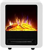 Elektrischer Kamin Wandmontierter freistehender Kamin， Tragbarer Elektroherd Heizung Kamin Feuer Freizeitzone Tragbar Modern Mit Einstellbarer Tat-Steuerung Realistischer Flammeneffekt Freistehend (