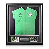 Exclusive Memorabilia Grünes Trikot, signiert von Mark Cavendish. Deluxe-R