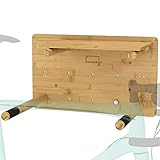 Hangboy - Fahrrad Wandhalterung Bambus Holz Individuell Einstellbar mit Ablagefläche und Jackenhaken | Fahrradhalterung Wand, Aufhängung, Fahrradaufhängung, Halterung, F