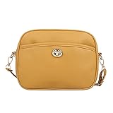 Schultertaschen, Kamera-Kuriertasche, Handheld, einfarbig, modisch, für den täglichen Gebrauch, kleine Handtasche, modisch, aus Leder, einfarbig, für Damen, gelb,