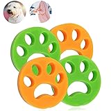 Colmanda Haustier Haarentferner, 4 Pcs Tierhaarentferner für Wäsche, Tierhaarentferner für Wäsche für Hundehaar Katzenfell und alle Haustiere, Entfernt Fell in Waschmaschine und Trock