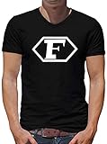 TShirt-People Captain Future Logo V-Kragen T-Shirt Herren L Schw