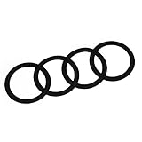 Original Audi Q2 C-Blade Dekorfolie Set Audi Ringe Exterieur Ringe Brilliantschwarz 81B064317 Y9B