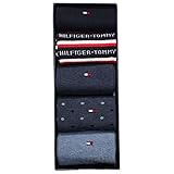 Tommy Hilfiger Herren Socken mit Logo, Dunkelblau, mit Geschenkbox, blau, L