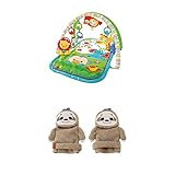 Fisher-Price exklusives Kombi-Angebot: GXC36 Rainforest-Freunde 3-in-1 Spieldecke, tragbare Baby Krabbeldecke + GNF16 Faultier waschbare Baby Sock