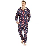 GFGHH Herren Jumpsuit Overall Sportanzug Trainingsanzug Jogginganzug Overall Jumpsuit Herren, Einteiler Onesie Fleece Overall Kostüm mit Kapuze One Piece Hausanzug Geschenke für Erwachsene W