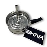 EKNA Shisha Kopf Aufsatz für Kohle - Alufolie Ersatz - Shisha Kaminkopf für Stein Ton Glas Silikonköpfe - Kohle Kamin + EKNA Sticker (Modell 1)