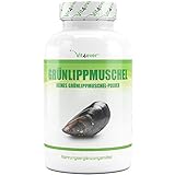 Grünlippmuschel - 365 Kapseln mit je 600 mg - Premium: Mit Glycosaminoglykane - Hochdosiertes Grünlippmuschelextrakt - 100% Grünlippmuschelpulver aus Neuseeland ohne Zusätze - Laborgeprü