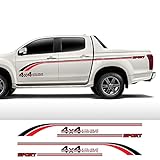 J-CJSSL1 Pickup-Tür-Seiten-Abziehbilder Autoaufkleber LKW Taillenlinie Vinylfilm Custom Decor Autozubehör für Isuzu D Max Dmax D-Max